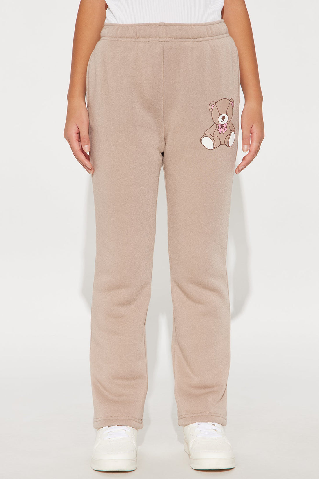 Mini Cozy Teddy Wide Leg Pants - Taupe