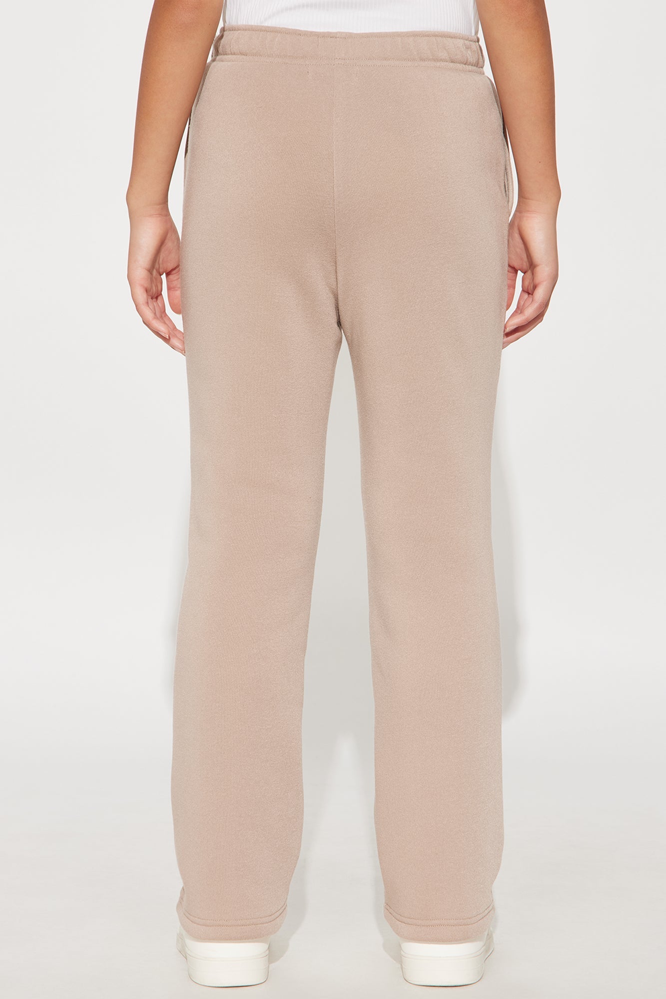 Mini Cozy Teddy Wide Leg Pants - Taupe