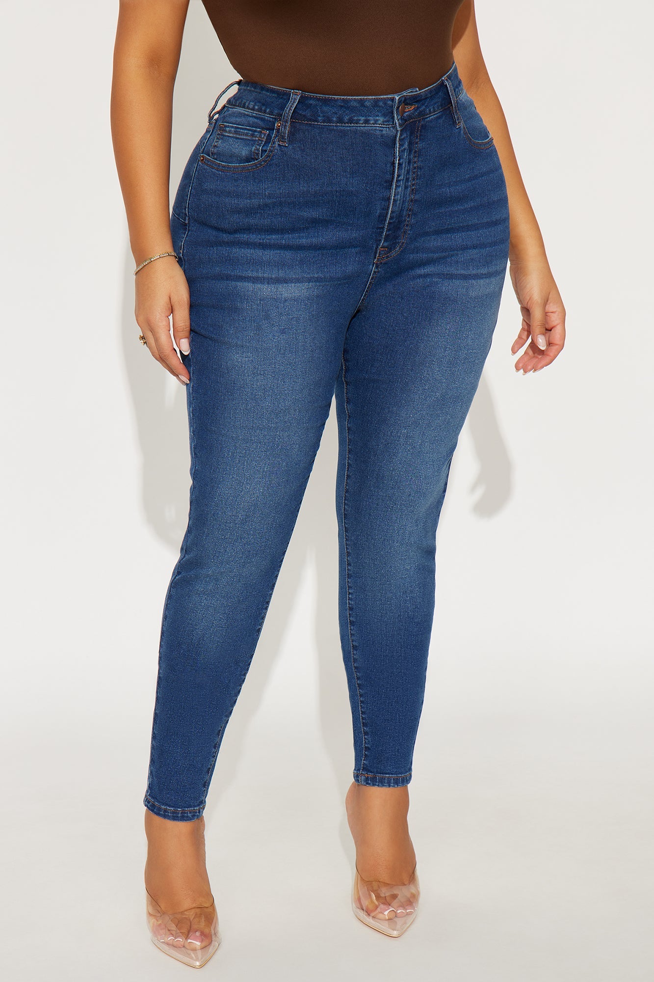 San Diego Sculpting High Rise Stretch Skinny Jeans - Dark Wash