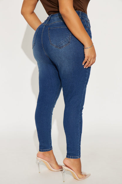 San Diego Sculpting High Rise Stretch Skinny Jeans - Dark Wash