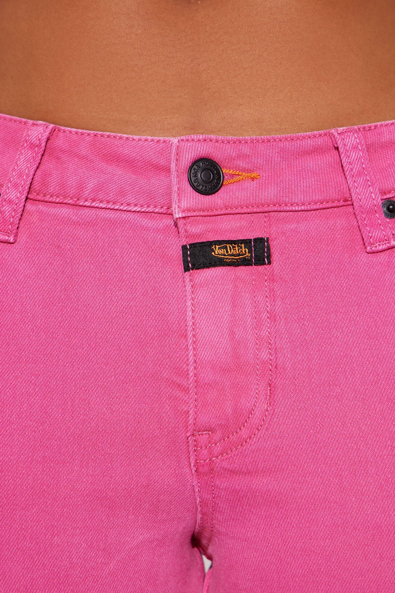Von Dutch Fly Away Straight Leg Jeans - Hot Pink