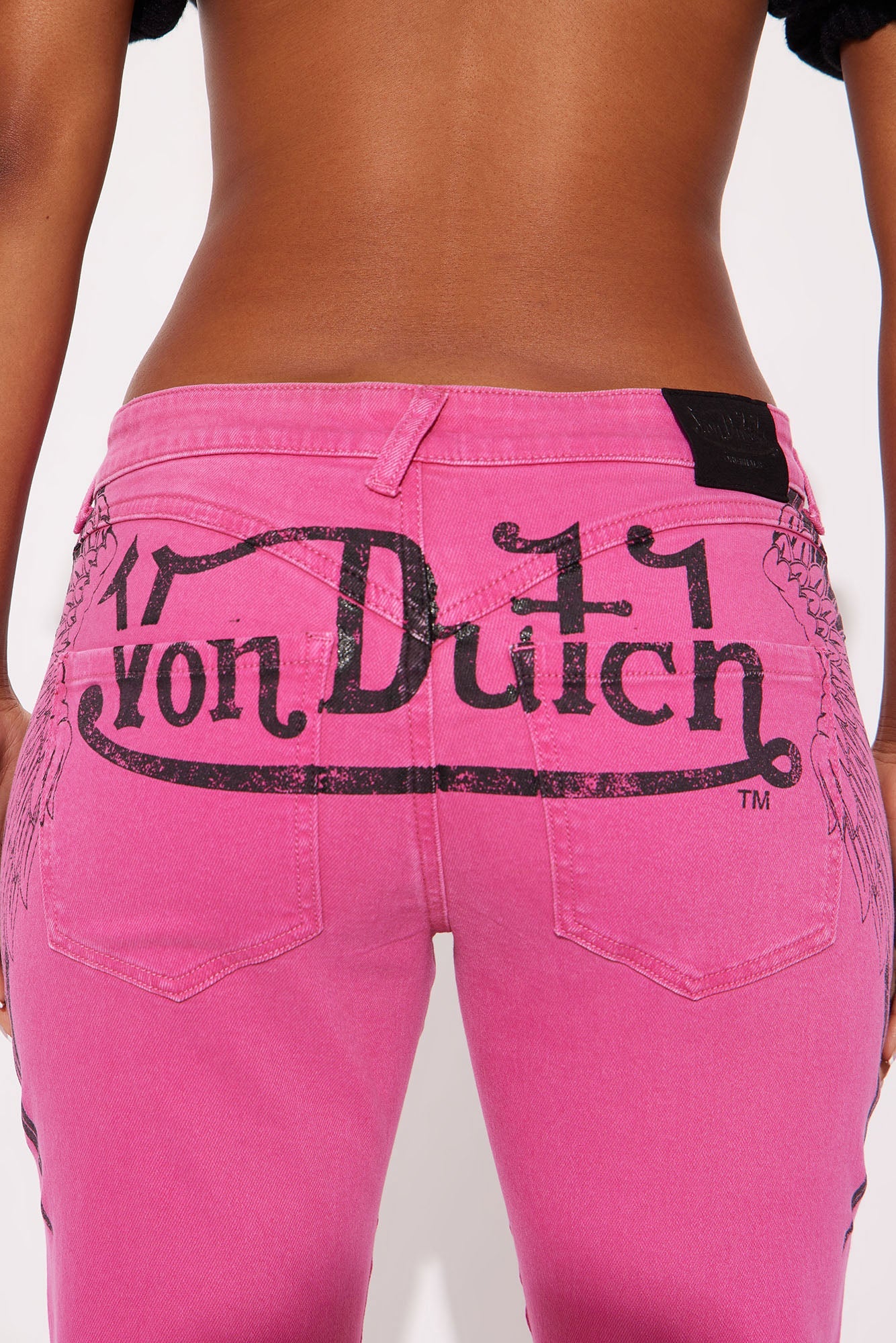 Von Dutch Fly Away Straight Leg Jeans - Hot Pink