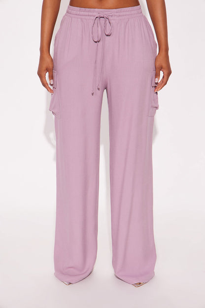 Camilla Wide Leg Cargo Pant - Orchid
