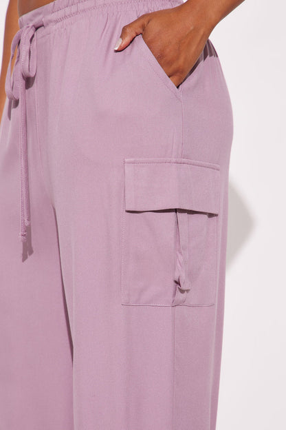 Camilla Wide Leg Cargo Pant - Orchid