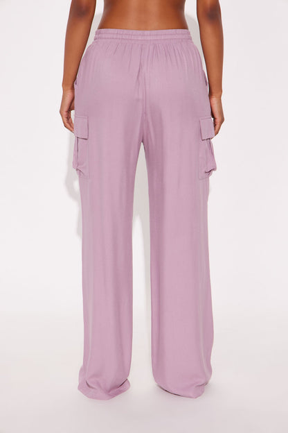 Camilla Wide Leg Cargo Pant - Orchid