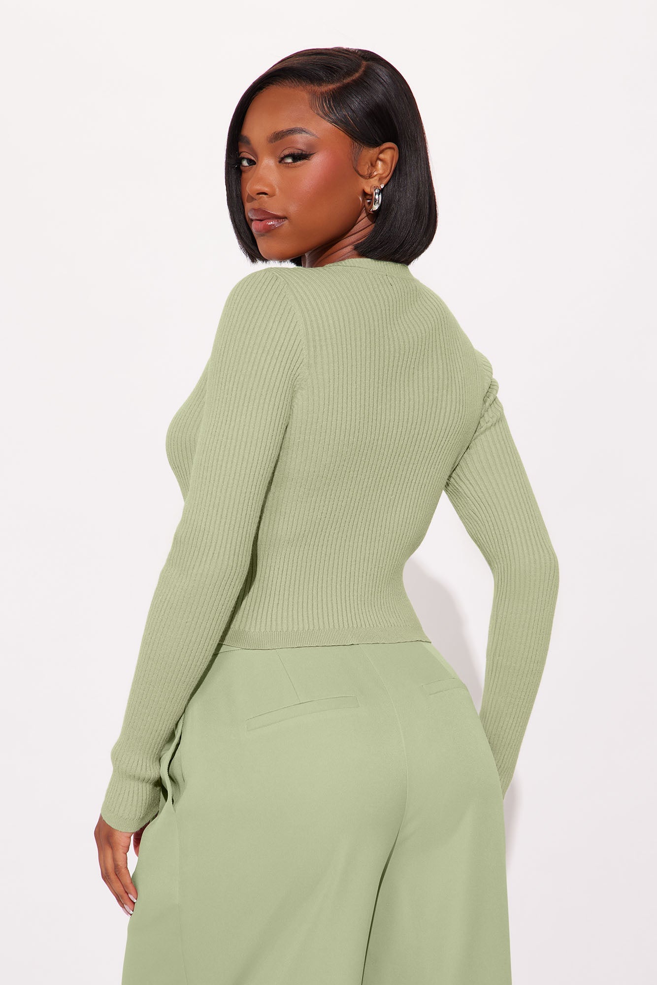 Rainy Afternoons Sweater Set - Sage