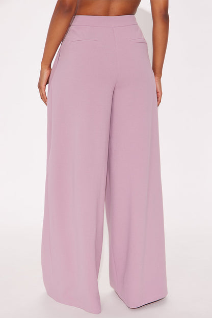 Charlie Wide Leg Trouser 33″ - Violet