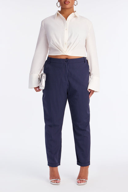 Business As Usual Pants - Navy/combo