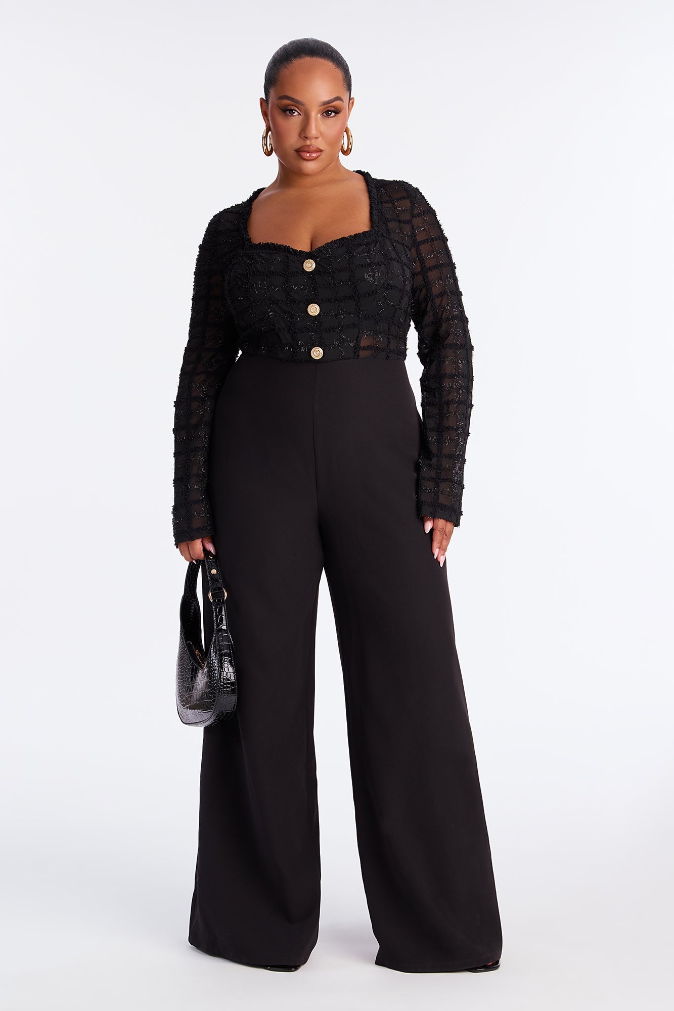 Dominant Aura Wide Leg Jumpsuit - Black
