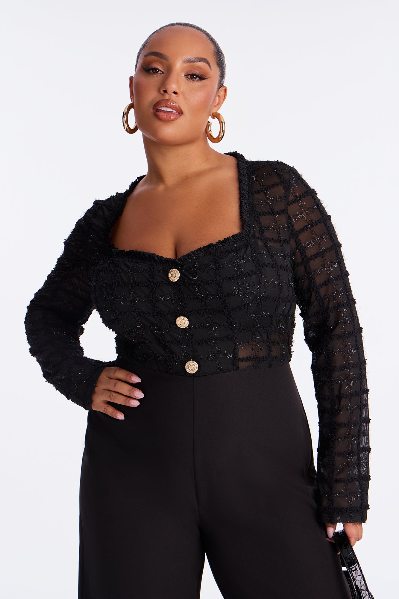 Dominant Aura Wide Leg Jumpsuit - Black