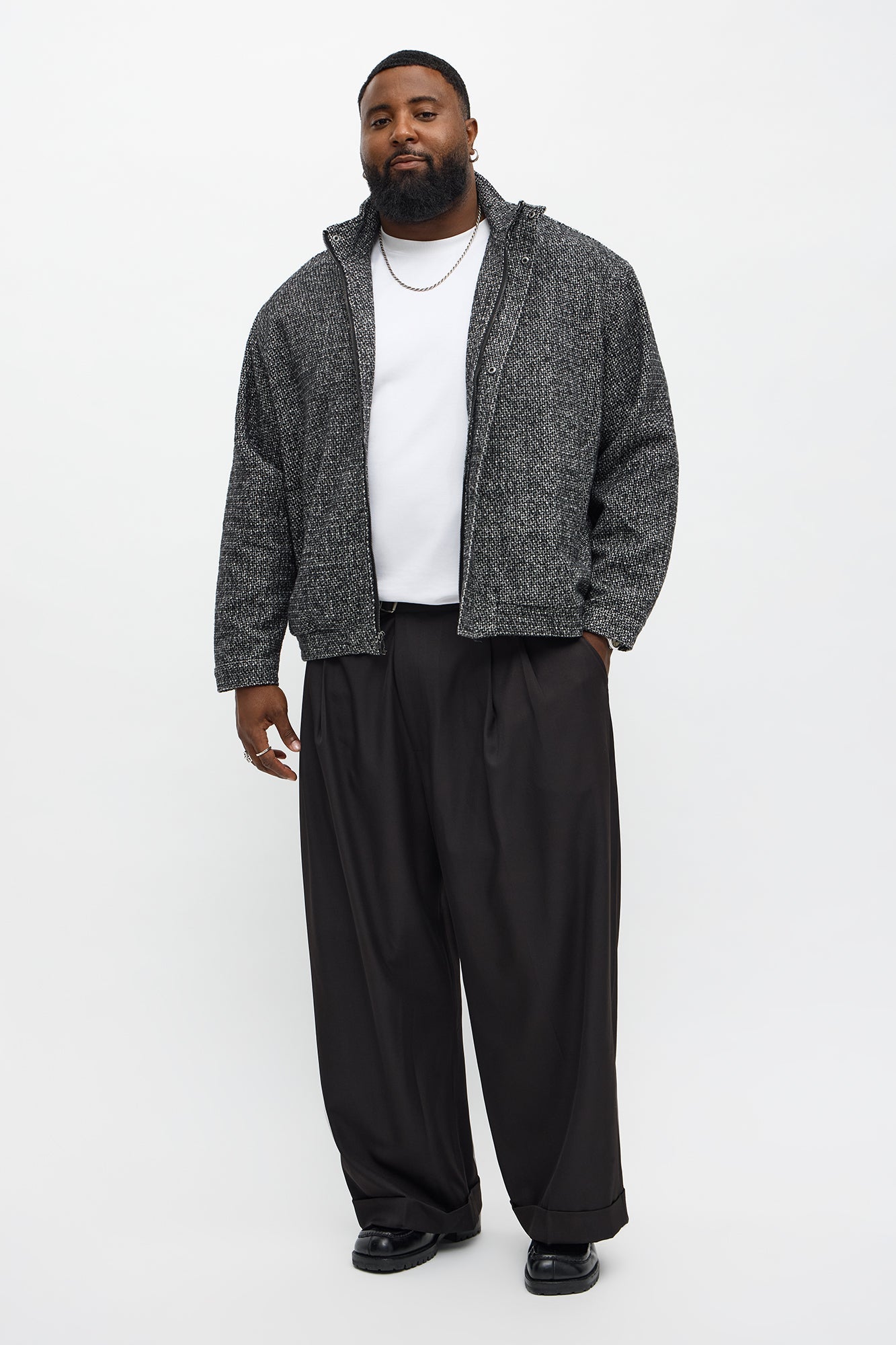 Wide Leg Vanderbilt Gurkha Trouser - Black