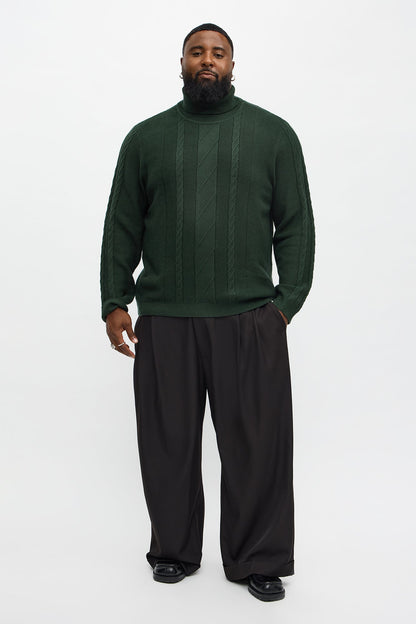 Twist Up Turtle Neck - Olive