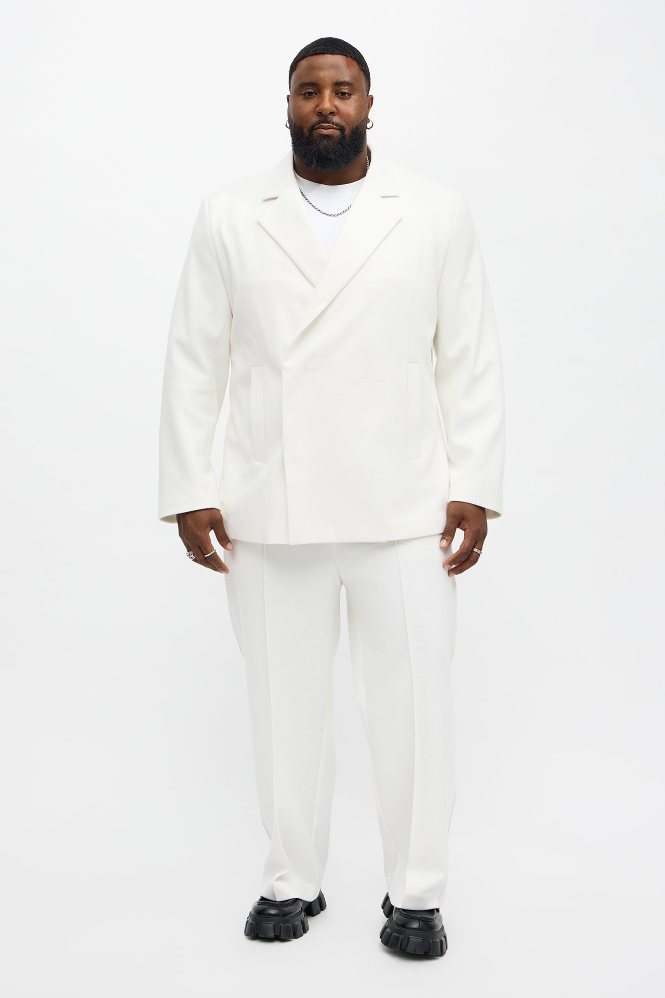 Oversized Day Drifter Double Breasted Blazer - Cream
