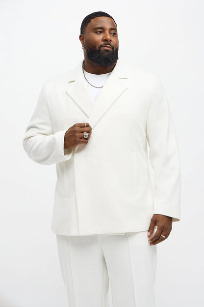 Oversized Day Drifter Double Breasted Blazer - Cream