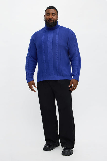 Twist Up Turtle Neck - Blue