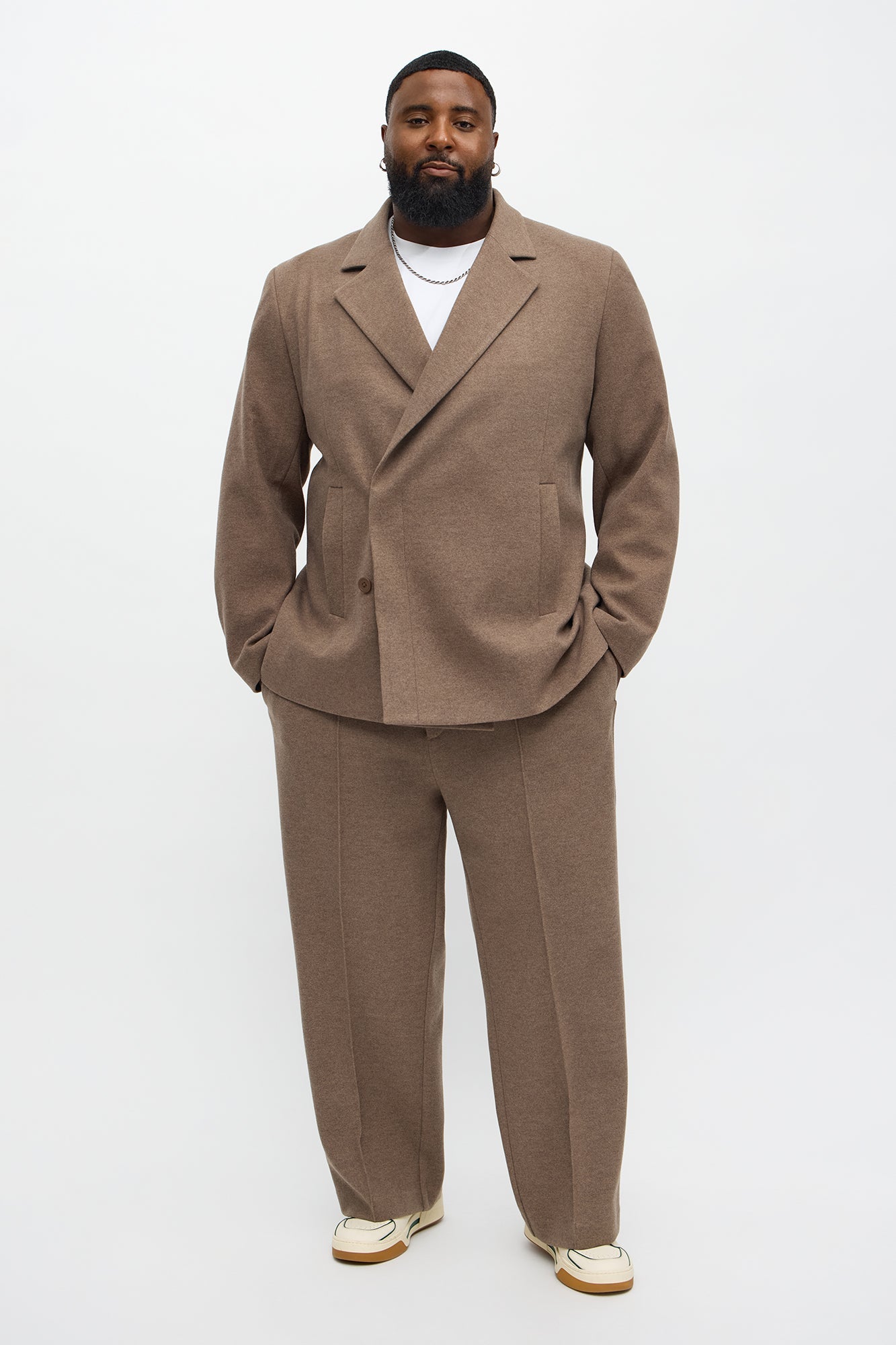 Oversized Day Drifter Double Breasted Blazer - Brown