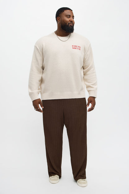 Baggy Dean Textured Pant - Brown