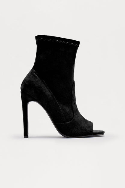 Jolyn Peep Toe Booties - Black
