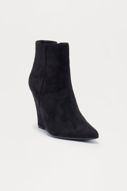 Bonnie Wedge Booties - Black