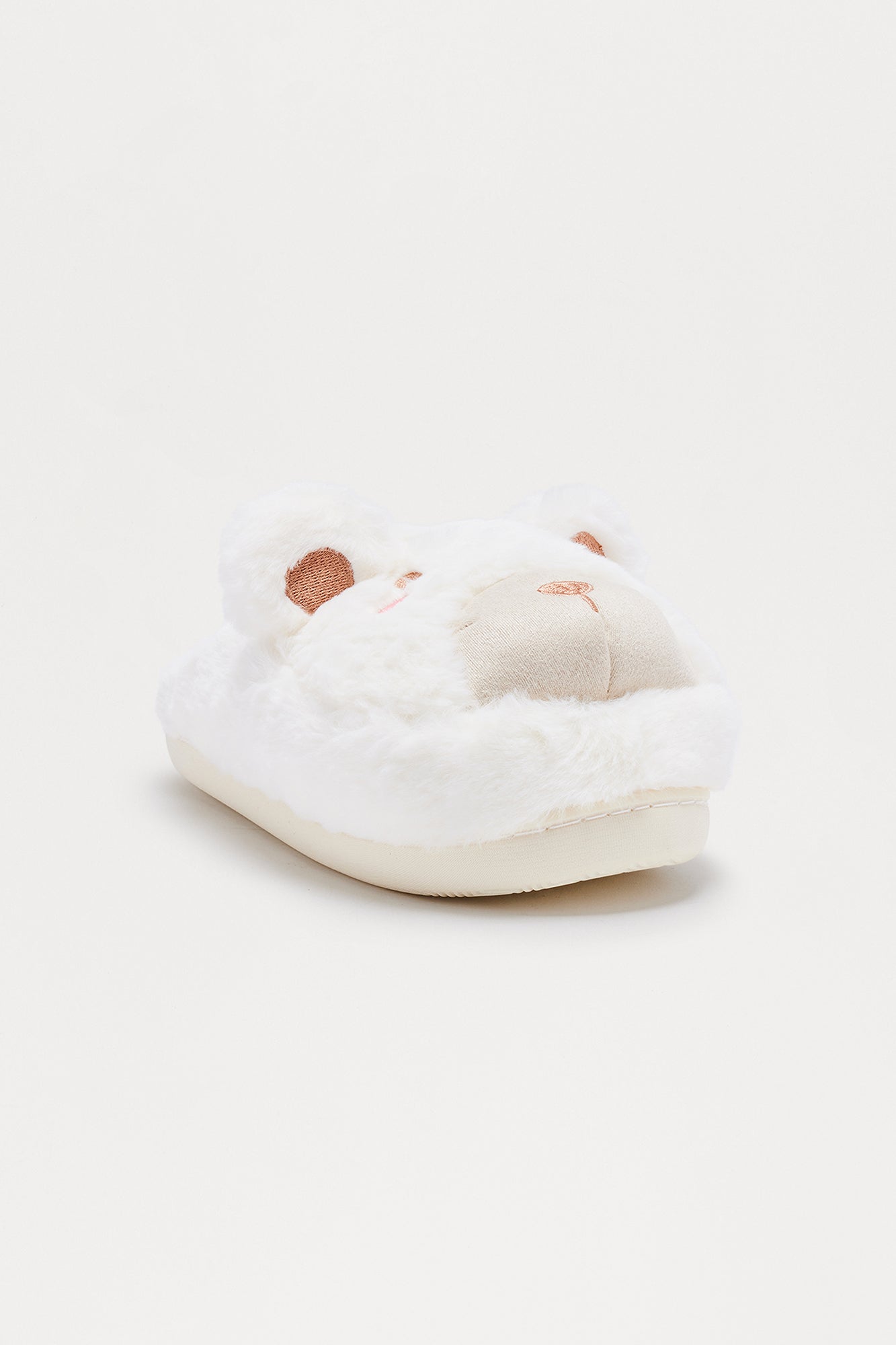Buttercup Bear Slippers - Ivory