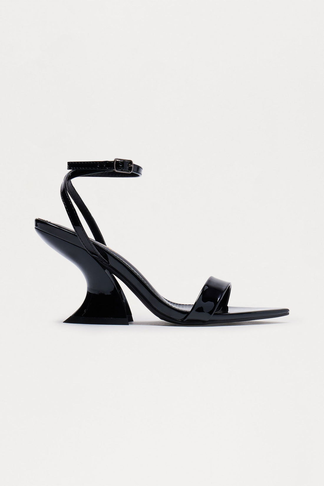 Darlie Faux Patent Novelty Wedges - Black