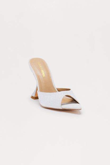 Kantey Rhinestone Heels - Silver