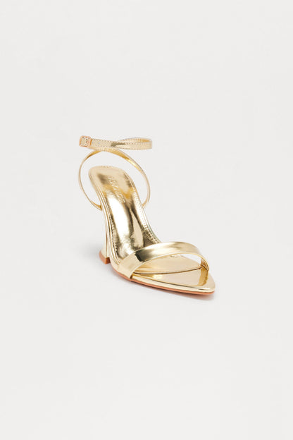 Darlie Faux Patent Novelty Wedges - Gold