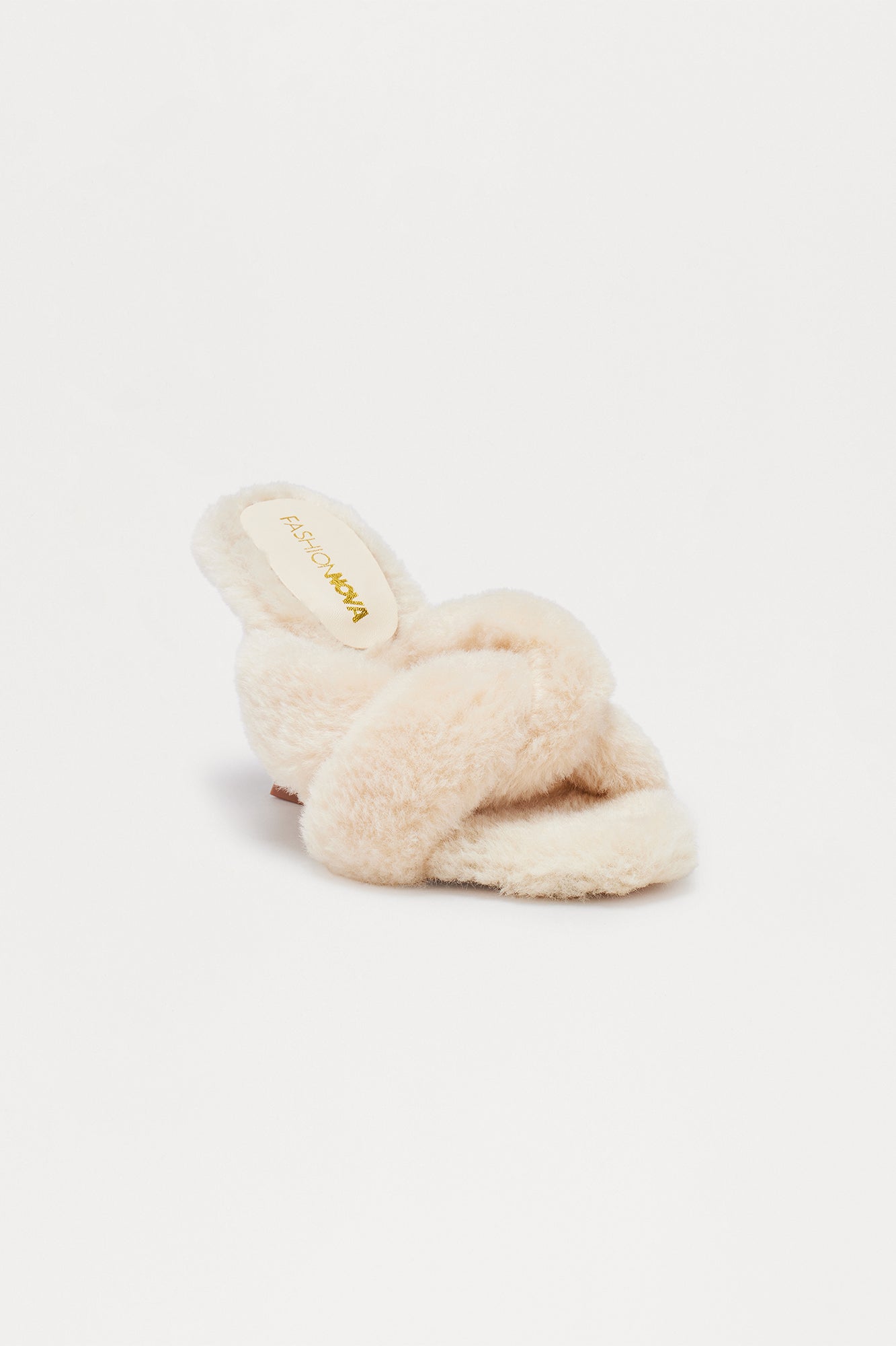 Unveil Knotted Sherpa Heels - Ivory