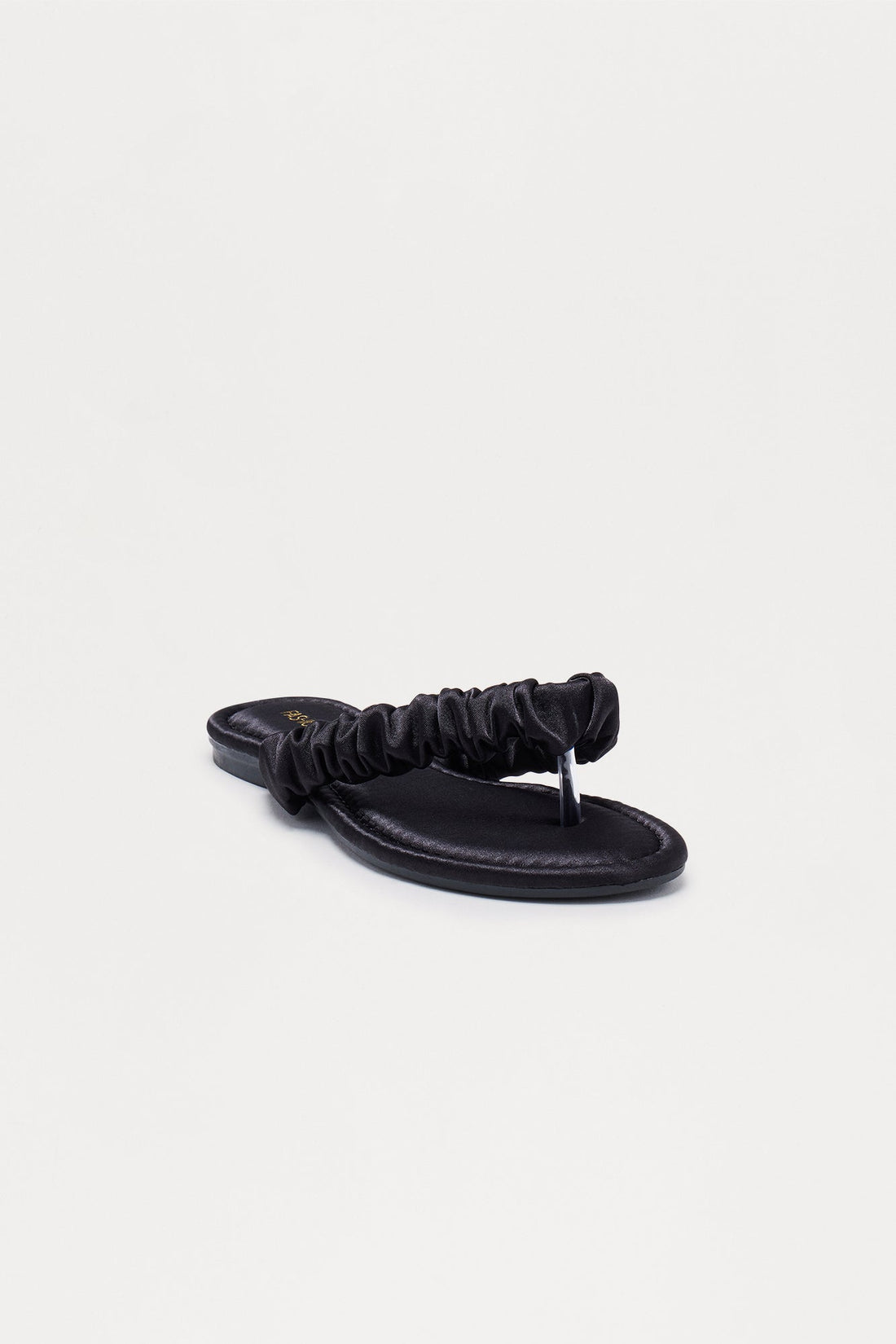 Staci Satin Flip Flops - Black