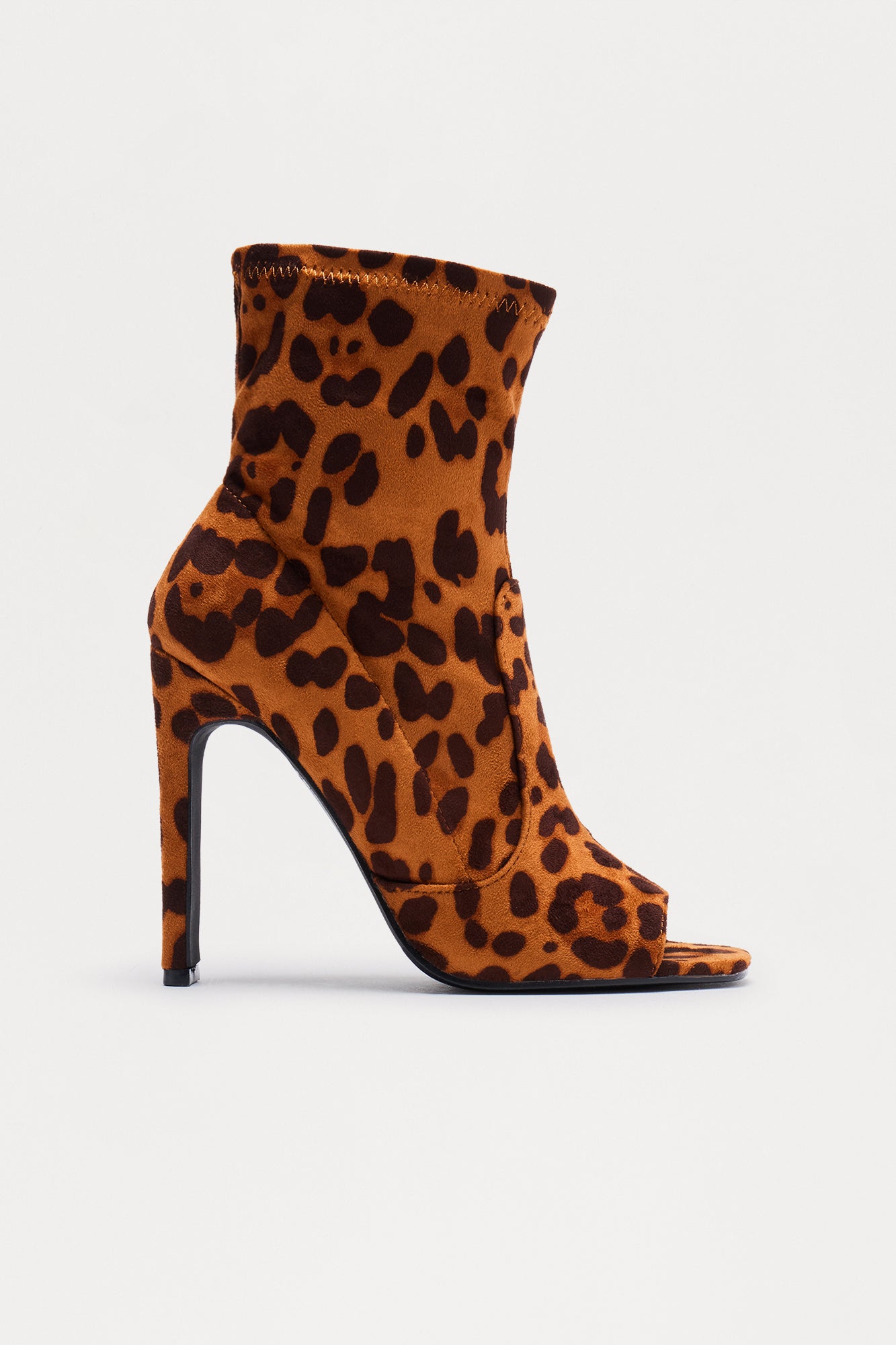 Jolyn Peep Toe Booties - Leopard