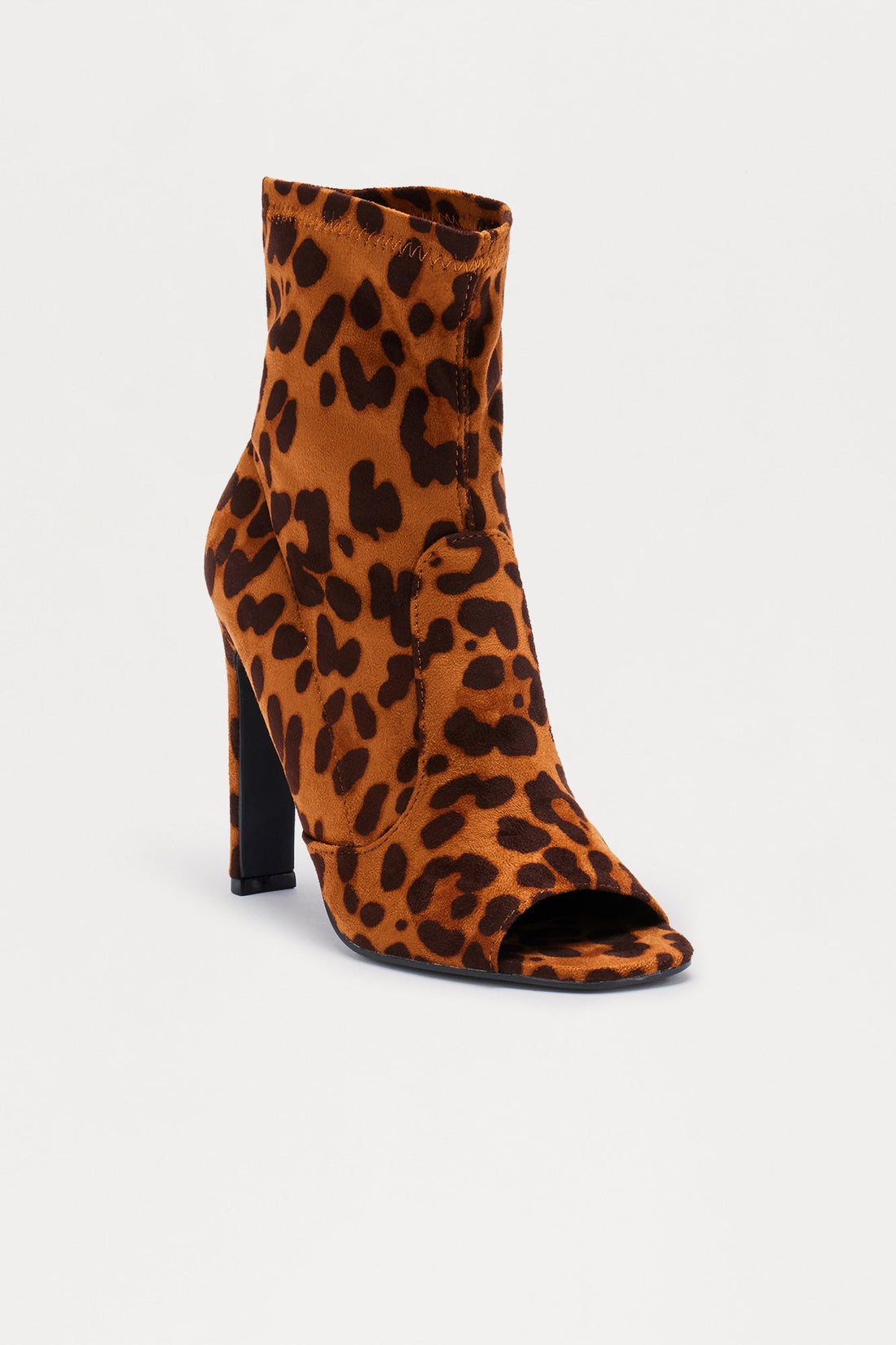 Jolyn Peep Toe Booties - Leopard