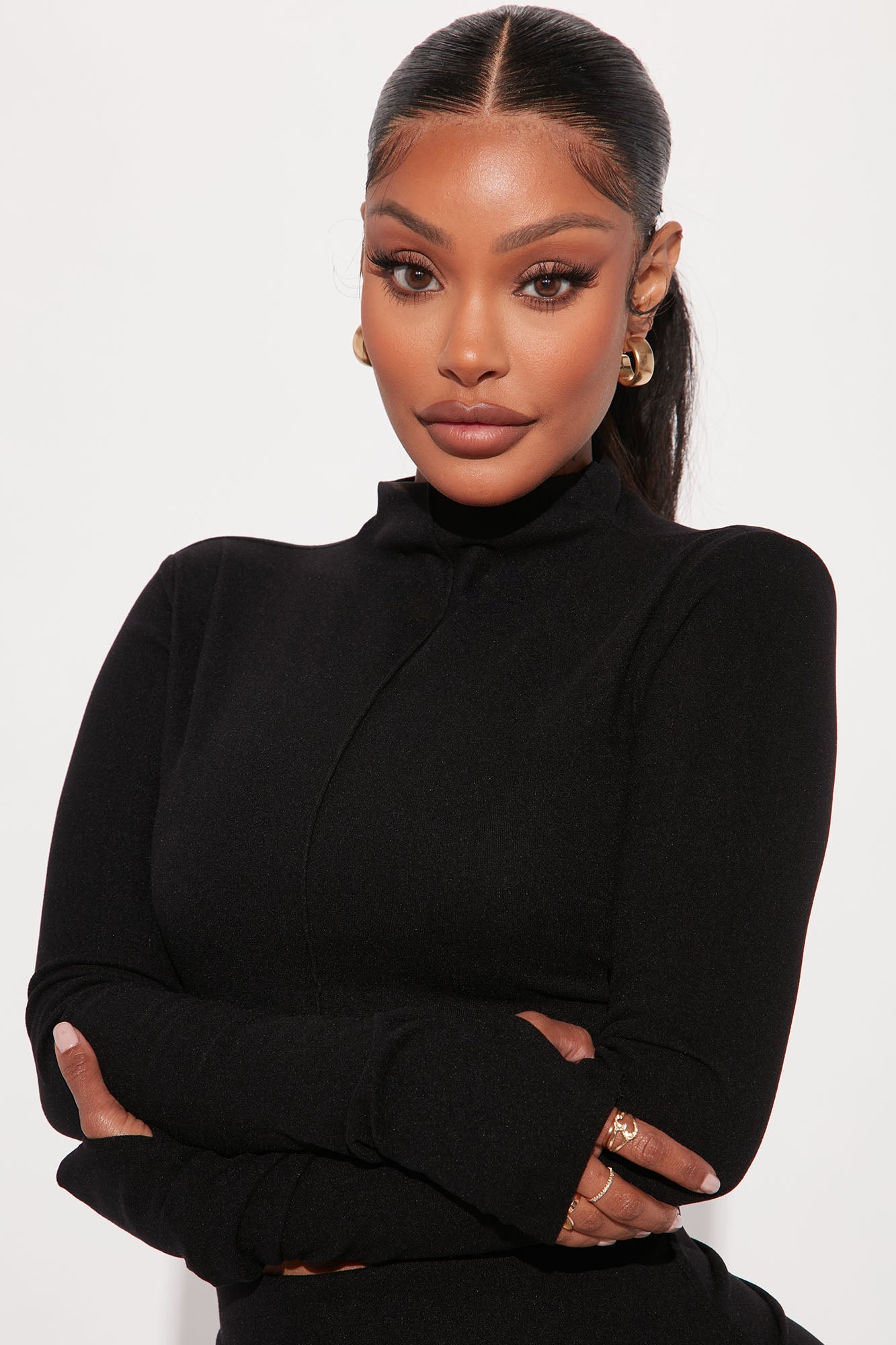 Just Over You Skirt Set - Black