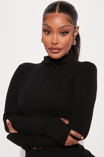 Just Over You Skirt Set - Black