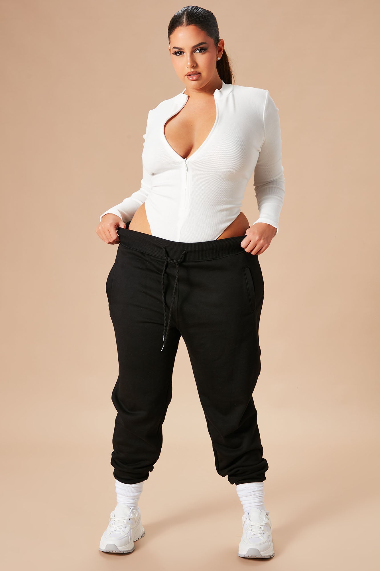 Grind Time Beyond Long Sleeve Bodysuit - White