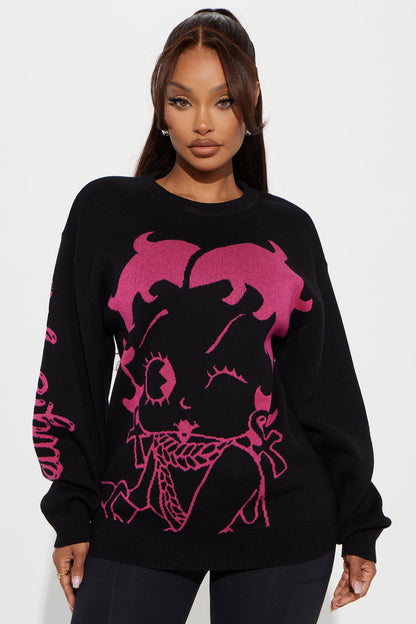Betty Boop Sweater - Black/combo