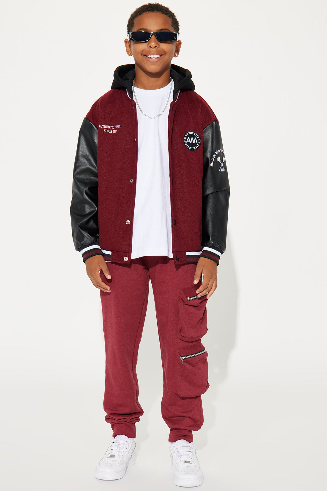 Mini Living Life Fleece Jogger Pant - Burgundy