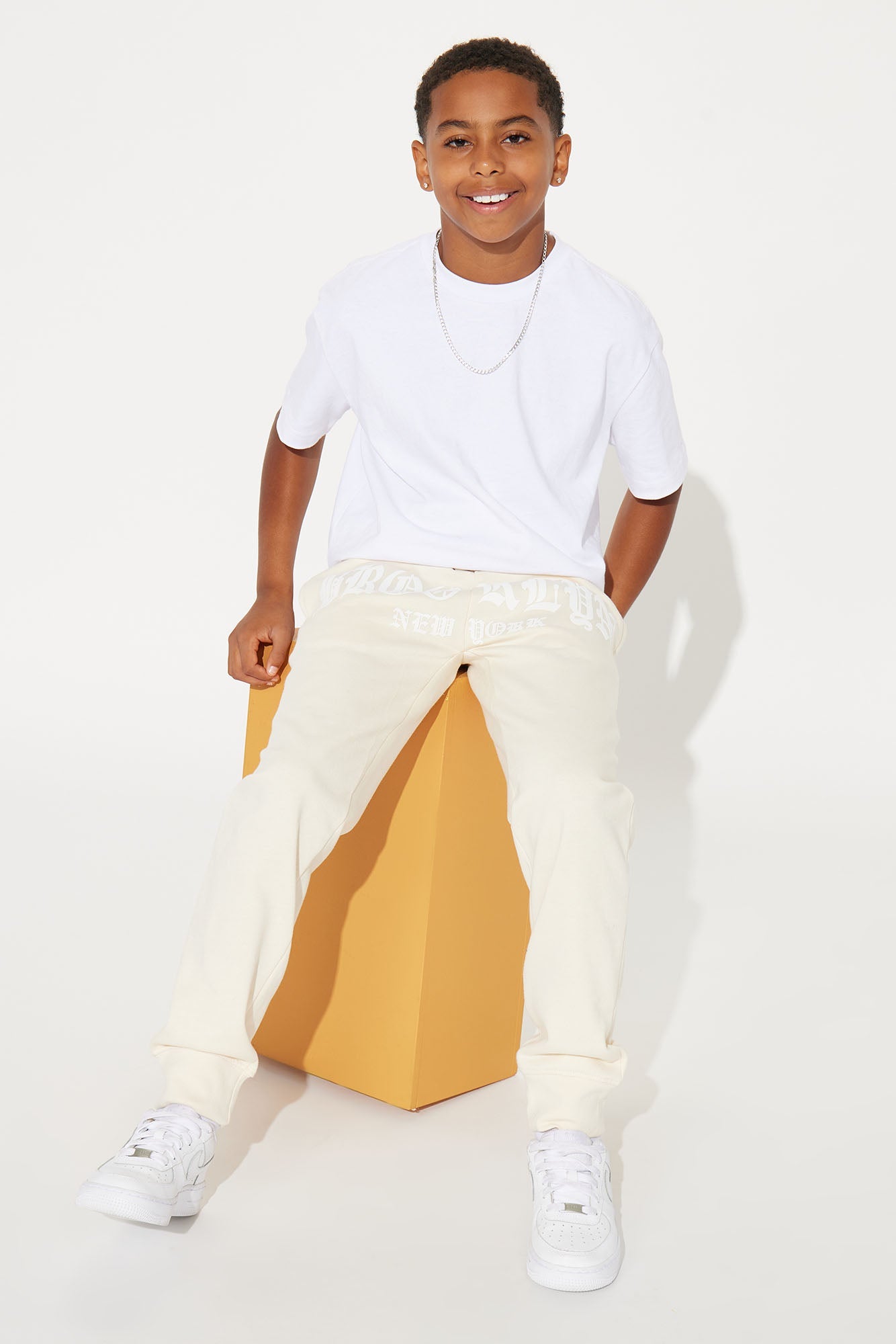 Mini Brooklyn New York Fleece Jogger Pant - Sand