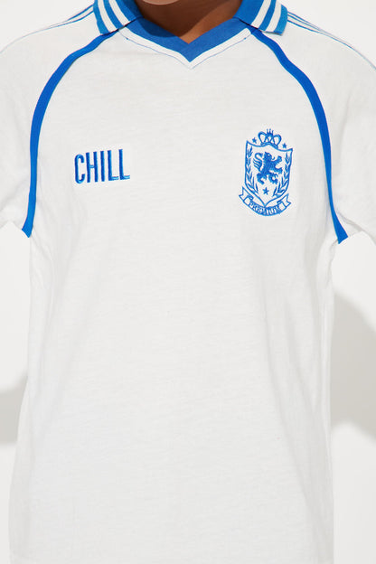 Mini Chill Polo Knit Top - Cream