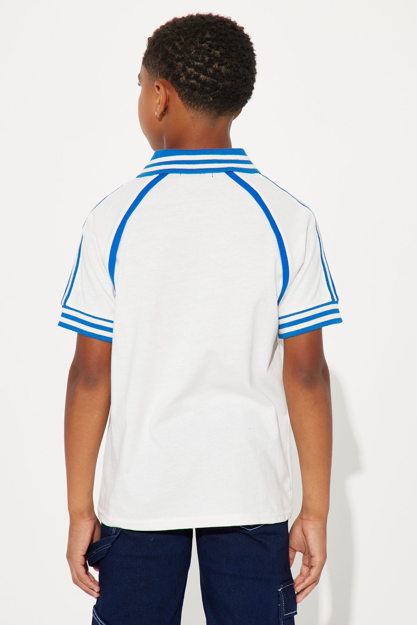 Mini Chill Polo Knit Top - Cream