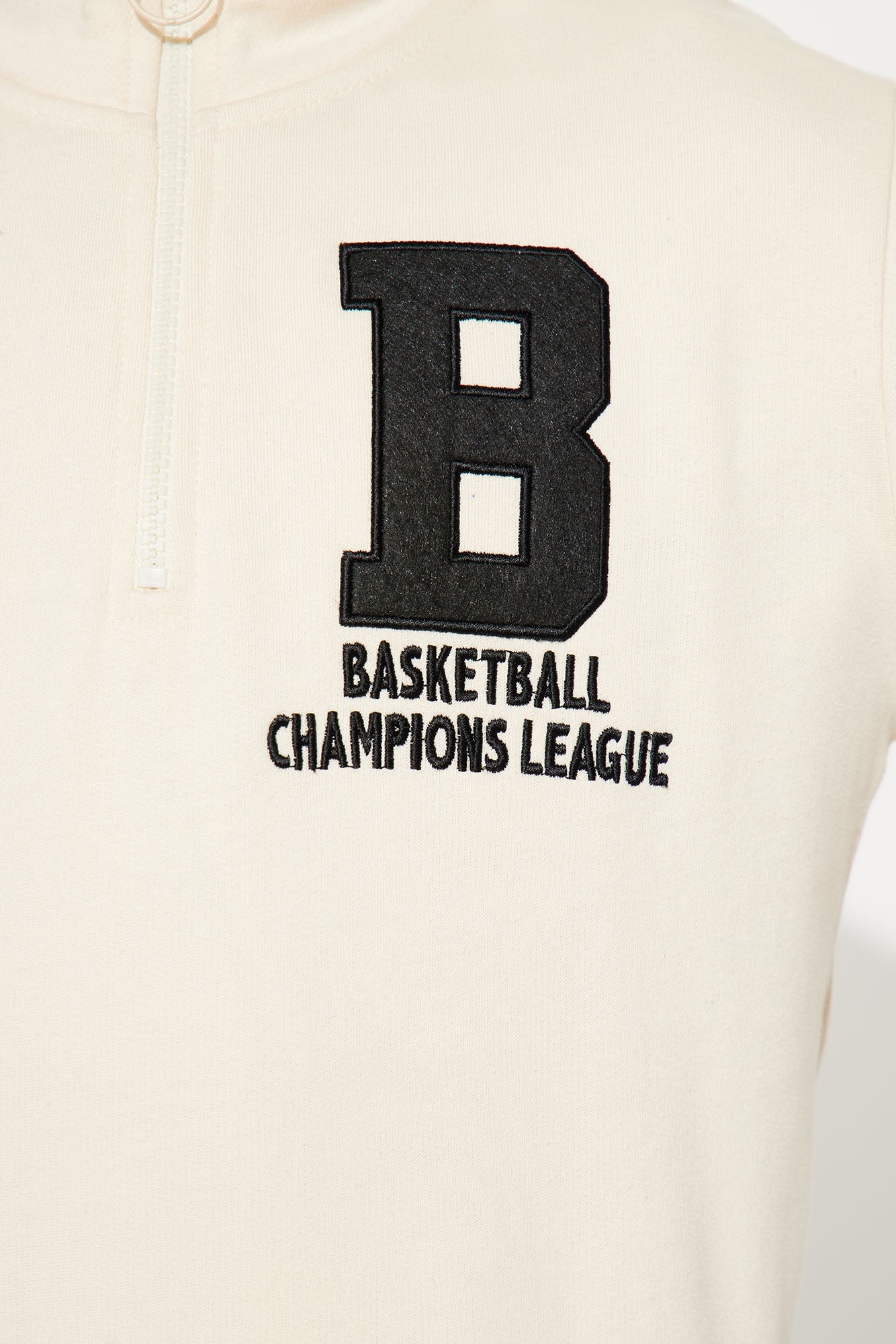 Mini Baseball Champions League Fleece Mock Neck Sweatshirt - Sand