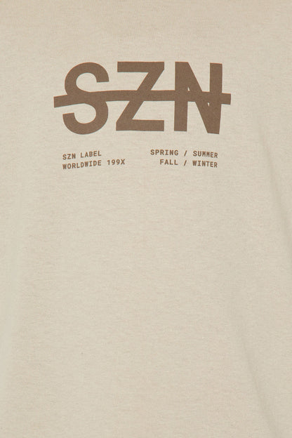 Mini SZN Label Short Sleeve Tee - Khaki