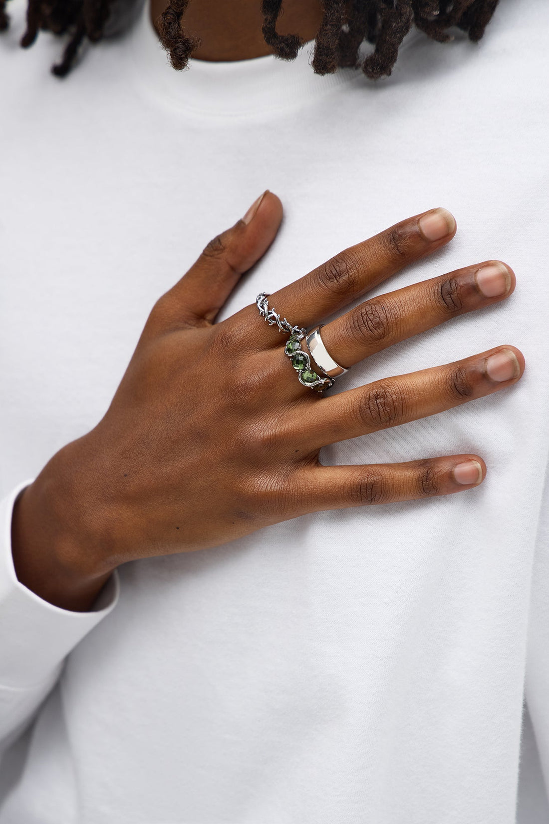 Till Death Mixed Ring Set - Silver