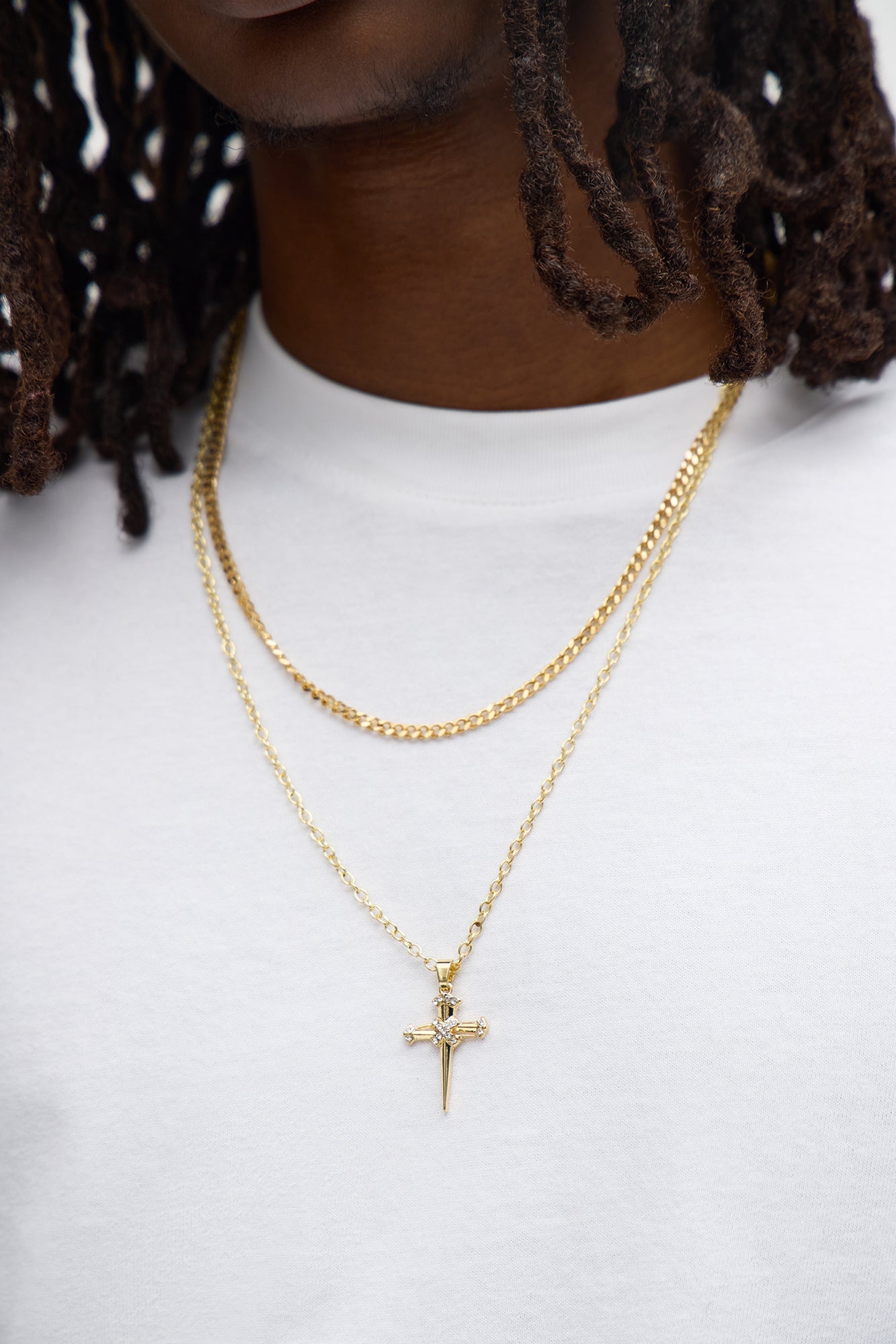 On Fire Two Piece Necklace Set - Gold