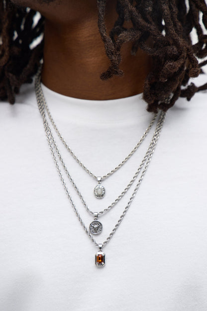 Out West Three Piece Necklace Set - Silver