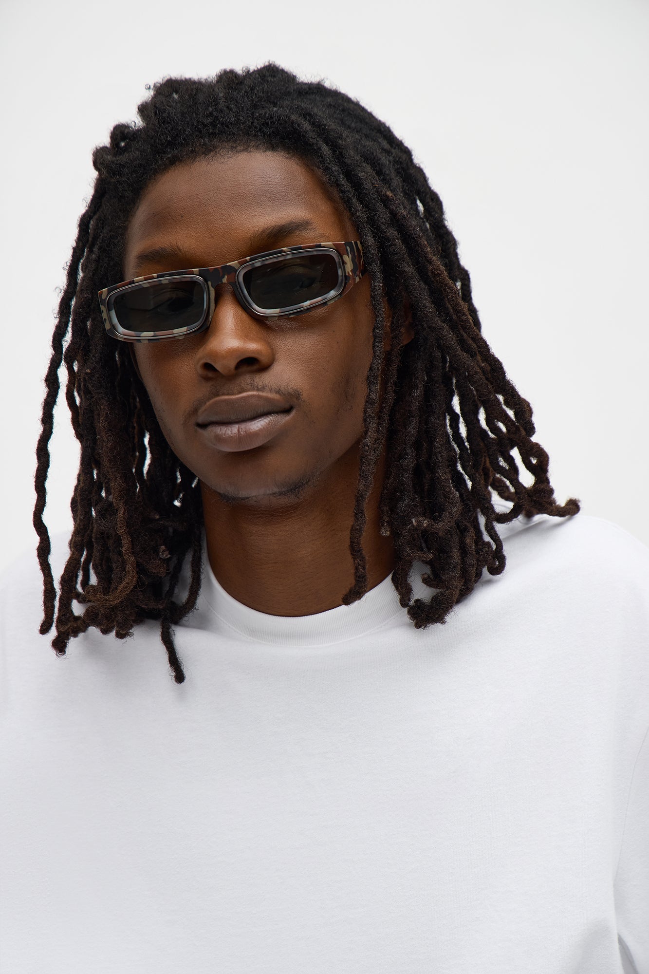 Matte Camo Round Frame Sunglasses - Camouflage