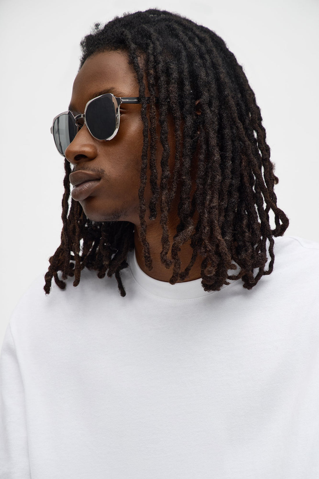 Deco Colored Lens Aviator Metal Sunglasses - Silver