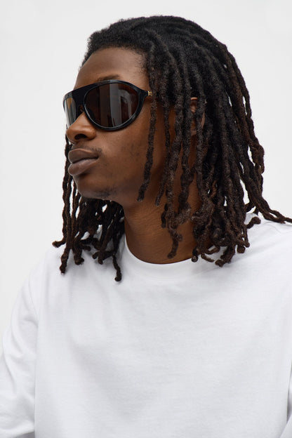 Blazing Round Frame Sunglasses - Black