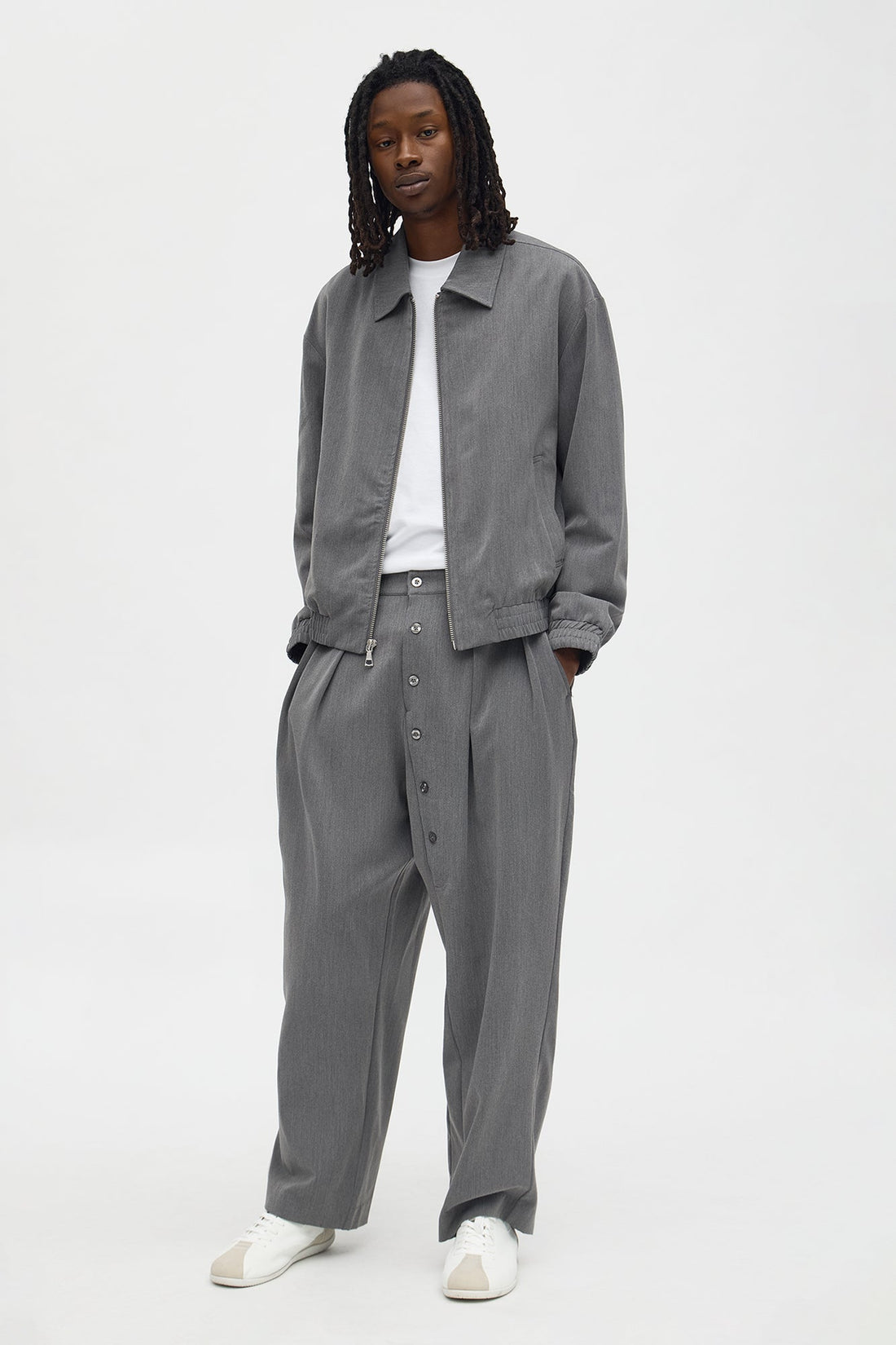 Relaxed Upper East Side Zip Jacket - Charcoal