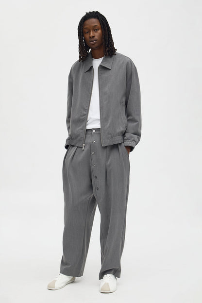 Relaxed Upper East Side Zip Jacket - Charcoal