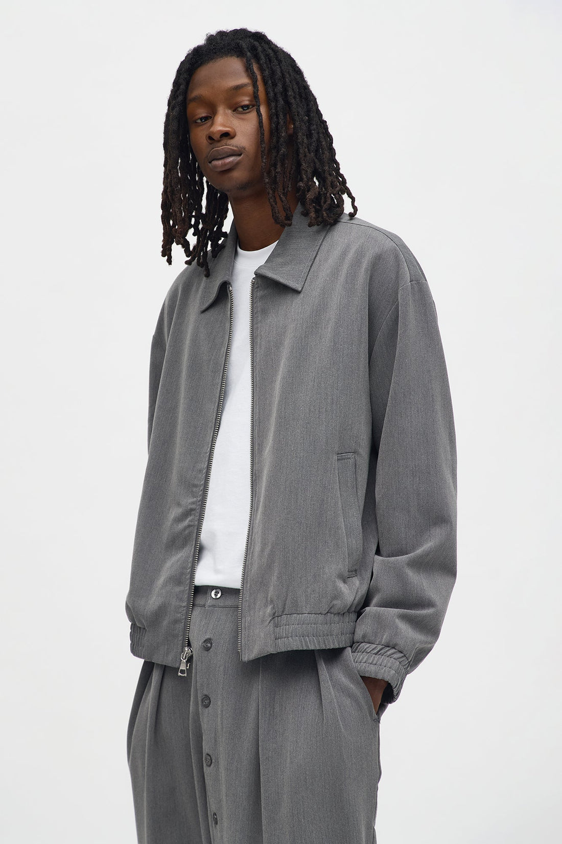 Relaxed Upper East Side Zip Jacket - Charcoal
